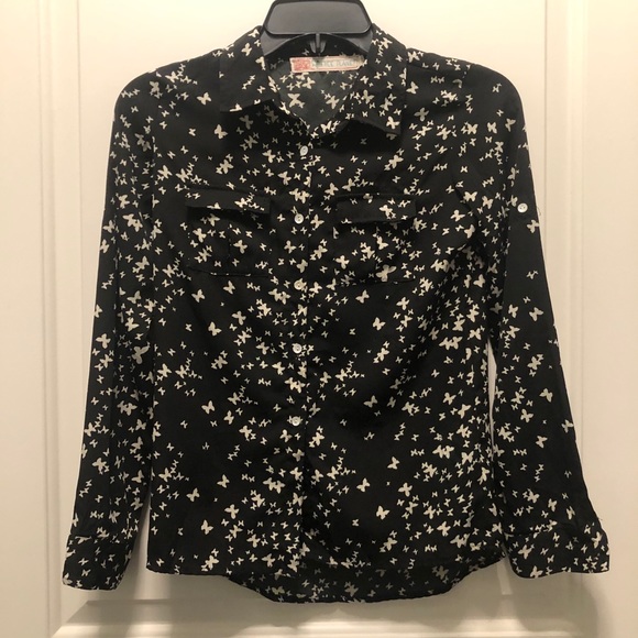Free Planet Other - Black Convertible Butterfly Collar Top Kids 12
